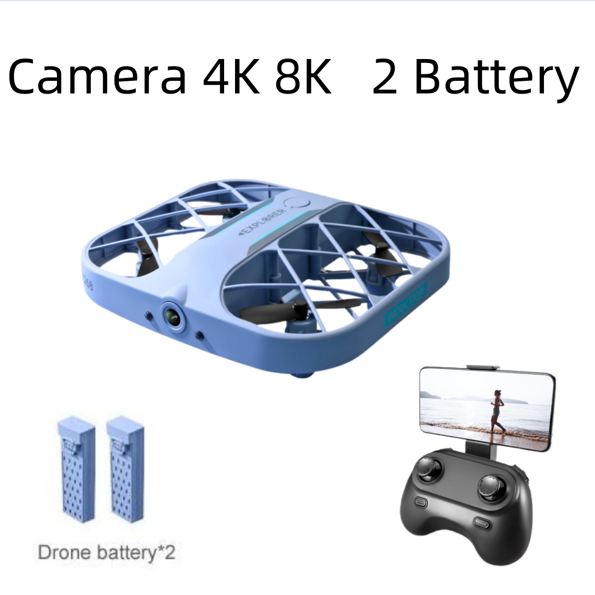 Drone Kit With Camera - JJRC H107 FPV RC 드론(배터리 2개
