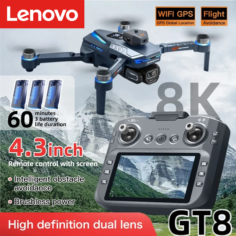 레노버 GT8 드론 8K 프로페셔널 듀얼 카메라 GPS - Drone Kit Professional 리뷰 및 가격