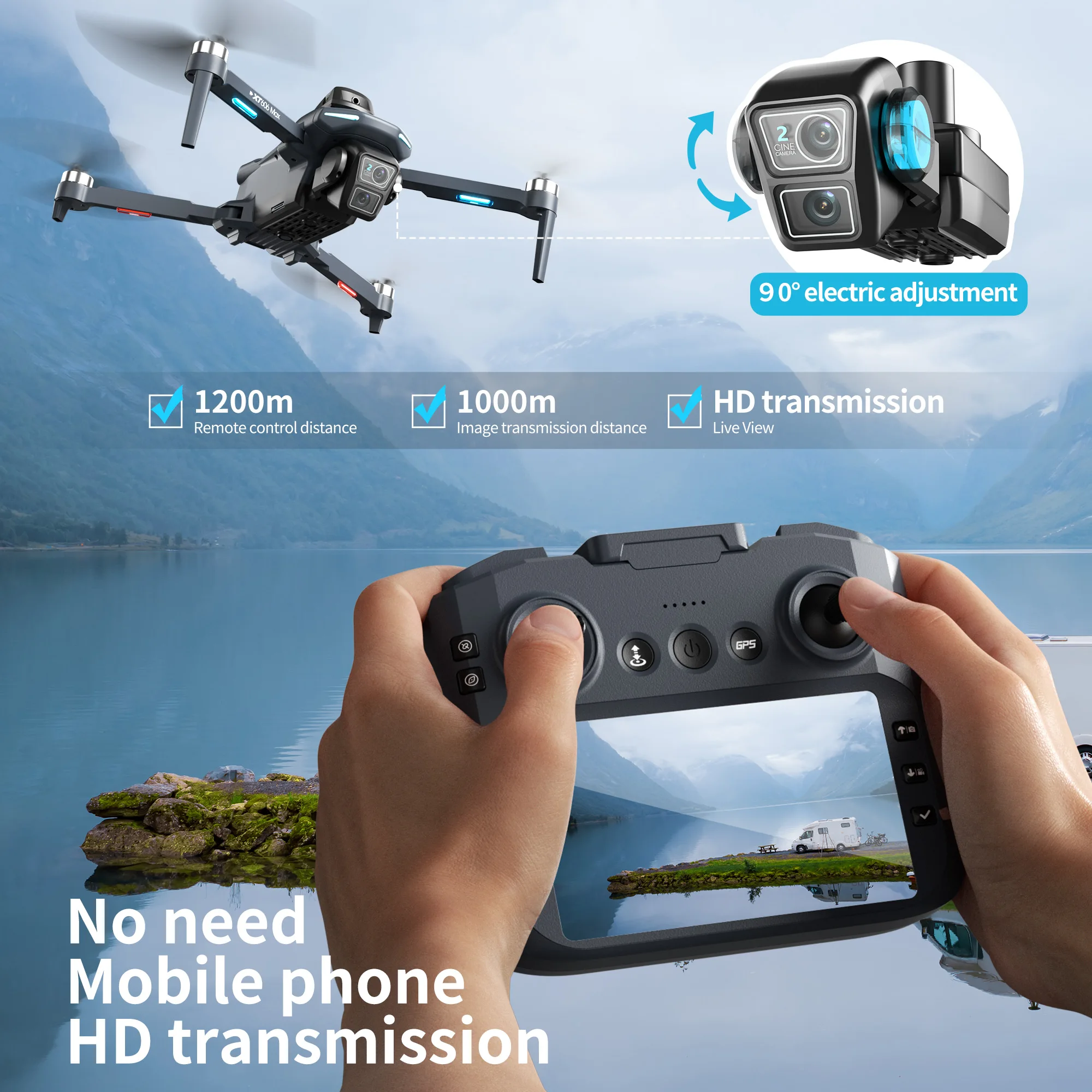 레노버 XT606 MAX GPS 드론 4K 프로페셔널  - Drone Kit With Camera 리뷰 및 가격