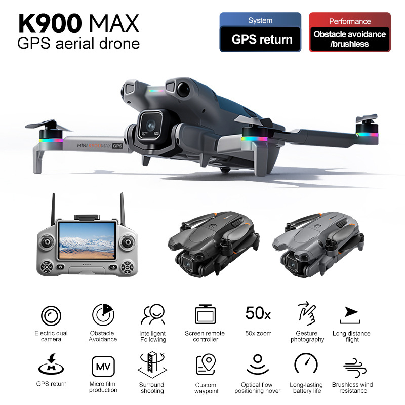 K900 Max 드론 키트 4.5인치 스크린 리모컨 G - Drone Kit With Camera 리뷰 및 가격